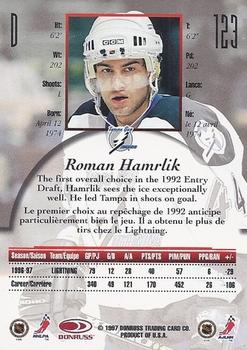 1997-98 Donruss Canadian Ice - Dominion Series Unnumbered #123 Roman Hamrlik Back