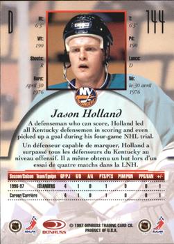 1997-98 Donruss Canadian Ice - Dominion Series Unnumbered #144 Jason Holland Back