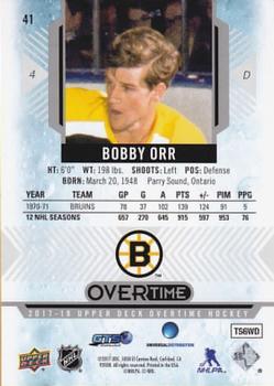 2017-18 Upper Deck Overtime #41 Bobby Orr Back