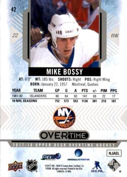 2017-18 Upper Deck Overtime #42 Mike Bossy Back