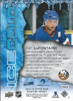 2017-18 Upper Deck Overtime - Ice Cold #IC-10 Pat LaFontaine Back