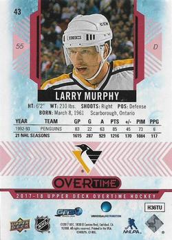 2017-18 Upper Deck Overtime - Red Foil #43 Larry Murphy Back