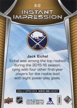 2016-17 Upper Deck - Instant Impression #II-2 Jack Eichel Back