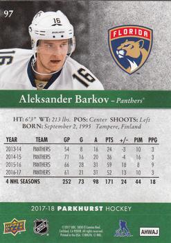 2017-18 Parkhurst #97 Aleksander Barkov Back