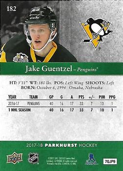 2017-18 Parkhurst #182 Jake Guentzel Back
