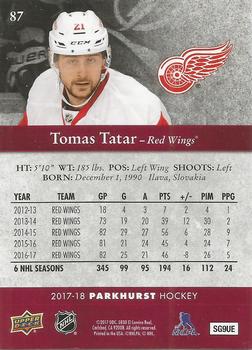 2017-18 Parkhurst - Red Border #87 Tomas Tatar Back