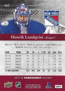 NY RANGERS 6 CARD SET SGA MSG NHL HOCKEY HENRIK LUNDQVIST CHRIS