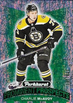 2017-18 Parkhurst - Prominent Prospects Green #PP-15 Charlie McAvoy Front