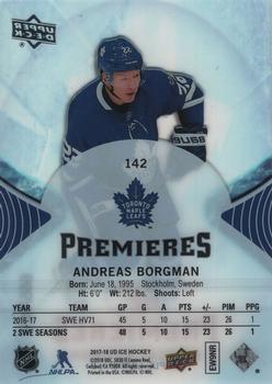 2017-18 Upper Deck Ice #142 Andreas Borgman Back