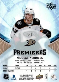 2017-18 Upper Deck Ice #145 Nicolas Kerdiles Back
