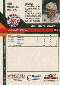 2005-06 Czech OFS #63 Tomas Vlasak Back