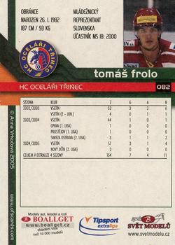 2005-06 Czech OFS #82 Tomas Frolo Back