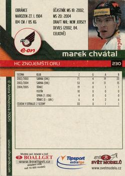2005-06 Czech OFS #230 Marek Chvatal Back