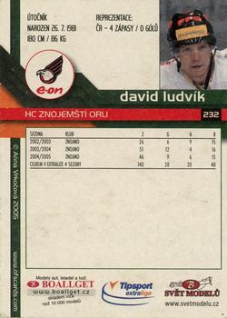2005-06 Czech OFS #232 David Ludvík Back