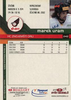 2005-06 Czech OFS #242 Marek Uram Back
