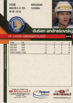 2005-06 Czech OFS #246 Dusan Andrasovsky Back