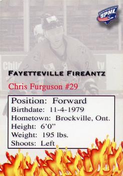 2006-07 Fayetteville FireAntz (SPHL) #NNO Chris Ferguson Back