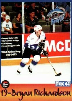 1998-99 Baton Rouge Kingfish (ECHL) #16 Bryan Richardson Front