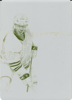 2013-14 Panini National Treasures - 2012-13 Panini Certified Fabric of the Game Printing Plates Yellow #6 Jason Pominville Front