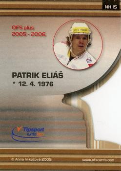 2005-06 Czech OFS - NH Die Cut #15 Patrik Eliáš Back