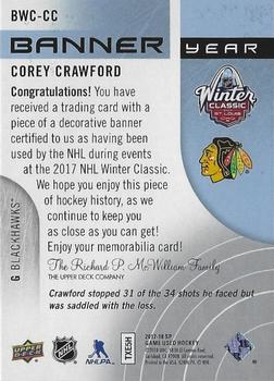 2017-18 SP Game Used - Banner Year 2017 Winter Classic #BWC-CC Corey Crawford Back
