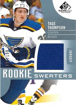 2017-18 SP Game Used - Rookie Sweaters Jersey Relics #RS-TT Tage Thompson Front