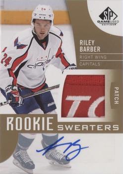 2017-18 SP Game Used - Inked Rookie Sweaters Patch Autographs #RS-RB Riley Barber Front