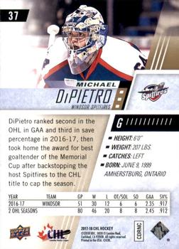 2017-18 Upper Deck CHL #37 Michael DiPietro Back