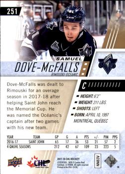 2017-18 Upper Deck CHL #251 Samuel Dove-McFalls Back