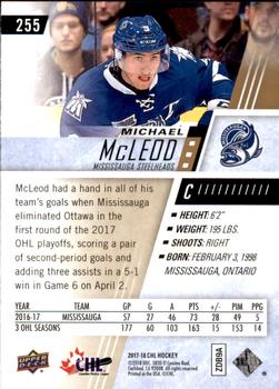 2017-18 Upper Deck CHL #255 Michael McLeod Back