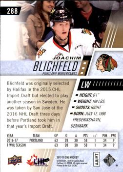 2017-18 Upper Deck CHL #288 Joachim Blichfeld Back
