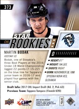 2017-18 Upper Deck CHL #373 Martin Bodak Back