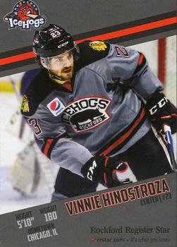 2017-18 Rockford Register Star Rockford IceHogs (AHL) #NNO Vinnie Hinostroza Front