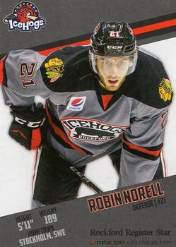 2017-18 Rockford Register Star Rockford IceHogs (AHL) #NNO Robin Norell Front