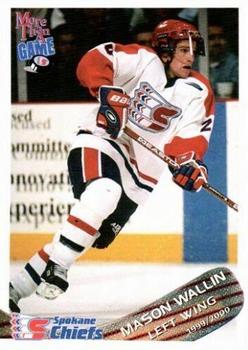 1999-00 Grandstand Spokane Chiefs (WHL) #NNO Mason Wallin Front