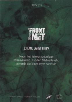 2017-18 Cardset Finland - In Front of the Net #IFOTN2 Emil Larmi Back