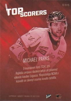 2017-18 Cardset Finland - Top Scorers #TS12 Michael Parks Back