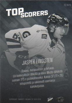 2017-18 Cardset Finland - Top Scorers #TS14 Jasper Lindsten Back