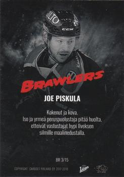 2017-18 Cardset Finland - Brawlers #BR3 Joe Piskula Back