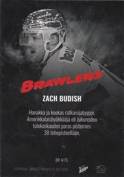 2017-18 Cardset Finland - Brawlers #BR4 Zach Budish Back