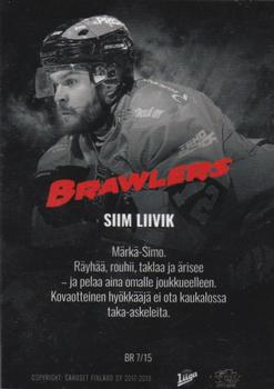 2017-18 Cardset Finland - Brawlers #BR7 Siim Liivik Back