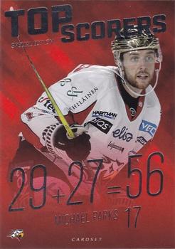 2017-18 Cardset Finland - Top Scorers Silver #TS12 Michael Parks Front