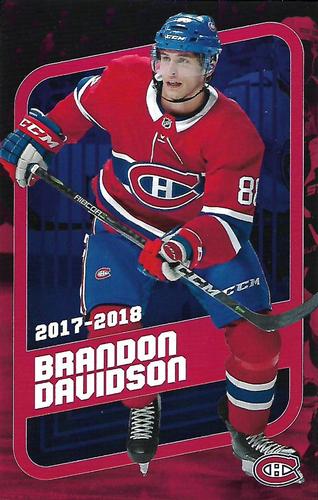 2017-18 Montreal Canadiens #NNO Brandon Davidson Front