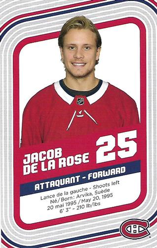 2017-18 Montreal Canadiens #NNO Jacob De La Rose Back