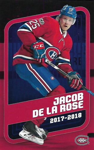 2017-18 Montreal Canadiens #NNO Jacob De La Rose Front
