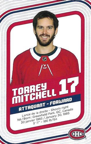 2017-18 Montreal Canadiens #NNO Torrey Mitchell Back