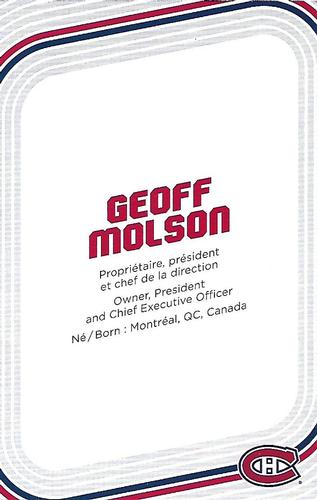 2017-18 Montreal Canadiens #NNO Geoff Molson Back