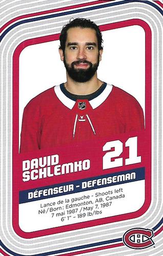 2017-18 Montreal Canadiens #NNO David Schlemko Back