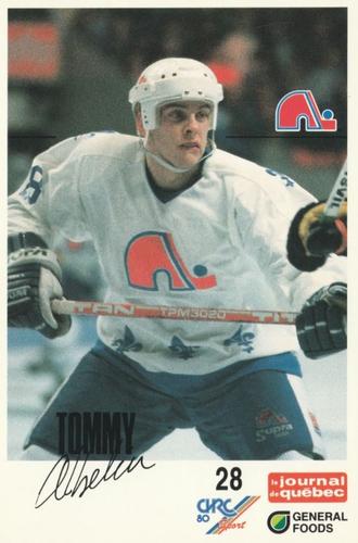1988-89 General Foods Quebec Nordiques #NNO Tommy Albelin Front