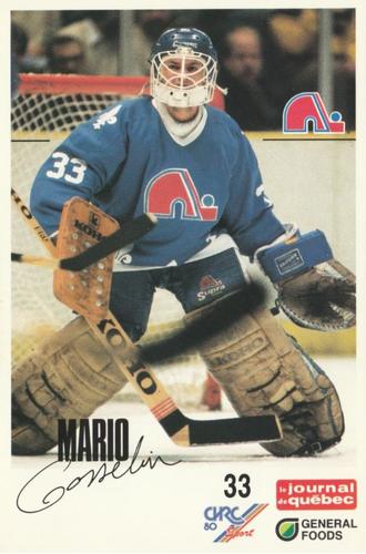 1988-89 General Foods Quebec Nordiques #NNO Mario Gosselin Front